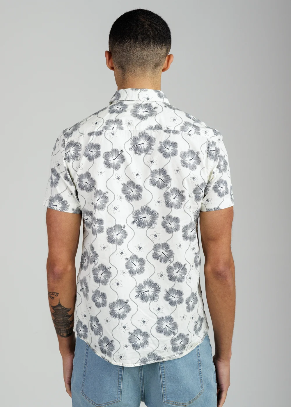 Tokyo Laundry White Cotton Poplin Button Up Shirt With Abstract Floral Print - M Image 2