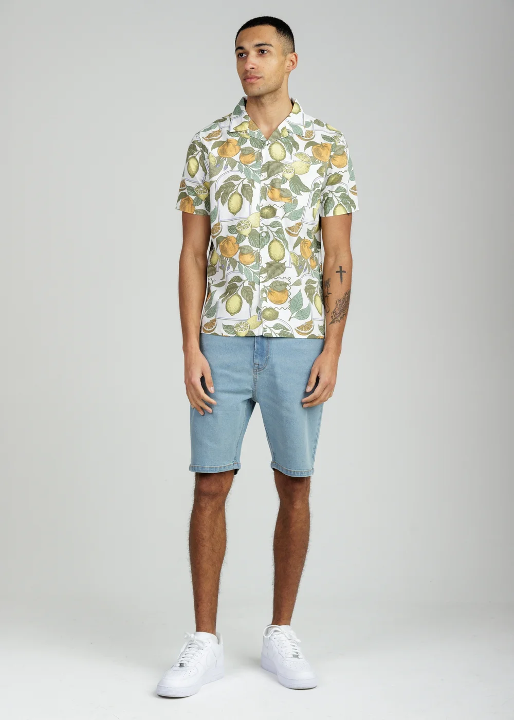Tokyo Laundry White Cotton Poplin Button Up Shirt With Citrus Fruit Print - L Image 4