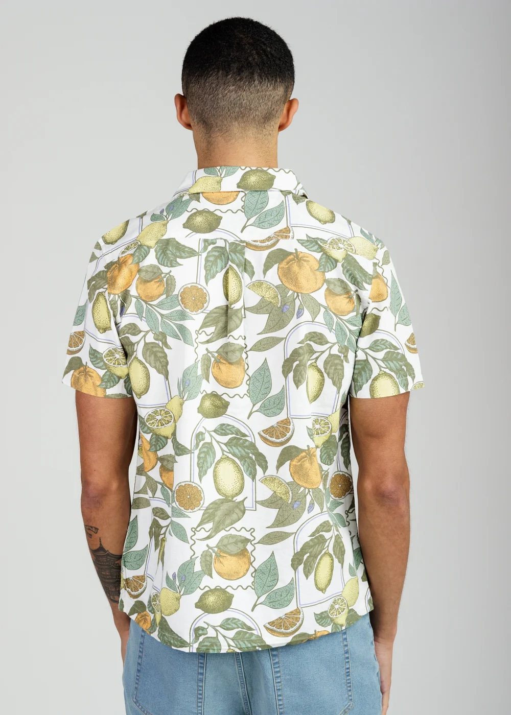 Tokyo Laundry White Cotton Poplin Button Up Shirt With Citrus Fruit Print - L Image 2