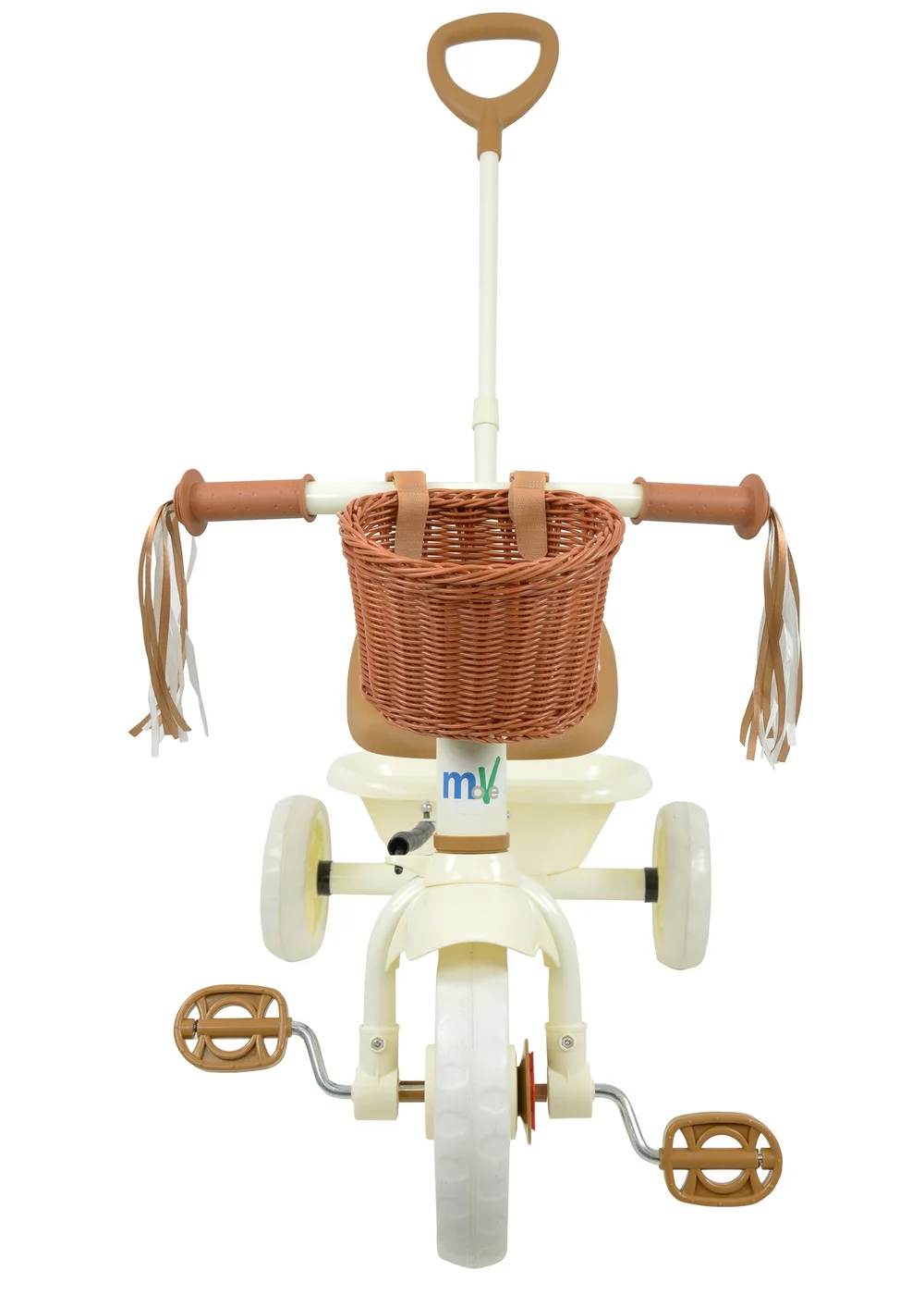 MoVe Multi Coloured Steer along Trike with Basket - One Size Image 2