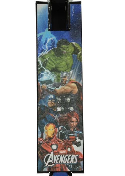 Avengers Multi Coloured Folding Inline Scooter with Light Up Wheels - One Size Image 4