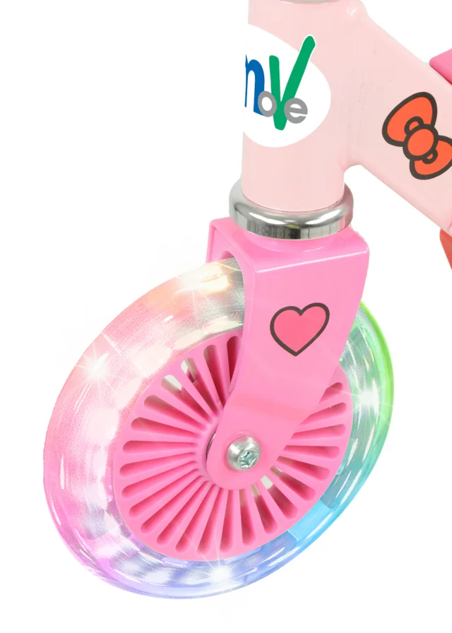Hello Kitty Pink Folding Inline Scooter with Light Up Wheels