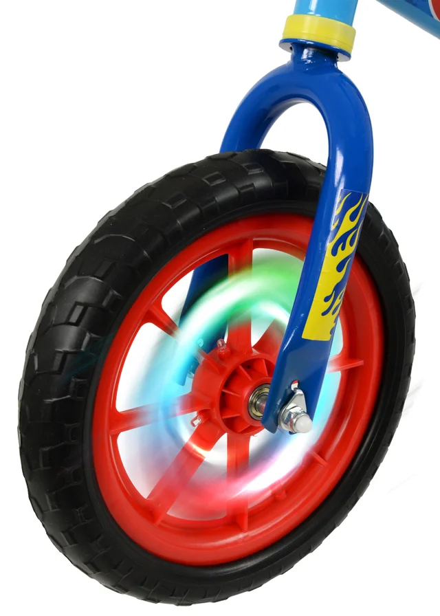 Hot Wheels Multi Coloured 12inch Balance Bike with Light Up Wheels