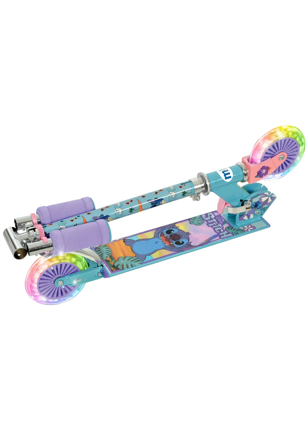 Stitch Multi Coloured Foldng Inine Scooter with Light Up Wheels - One Size Image 6