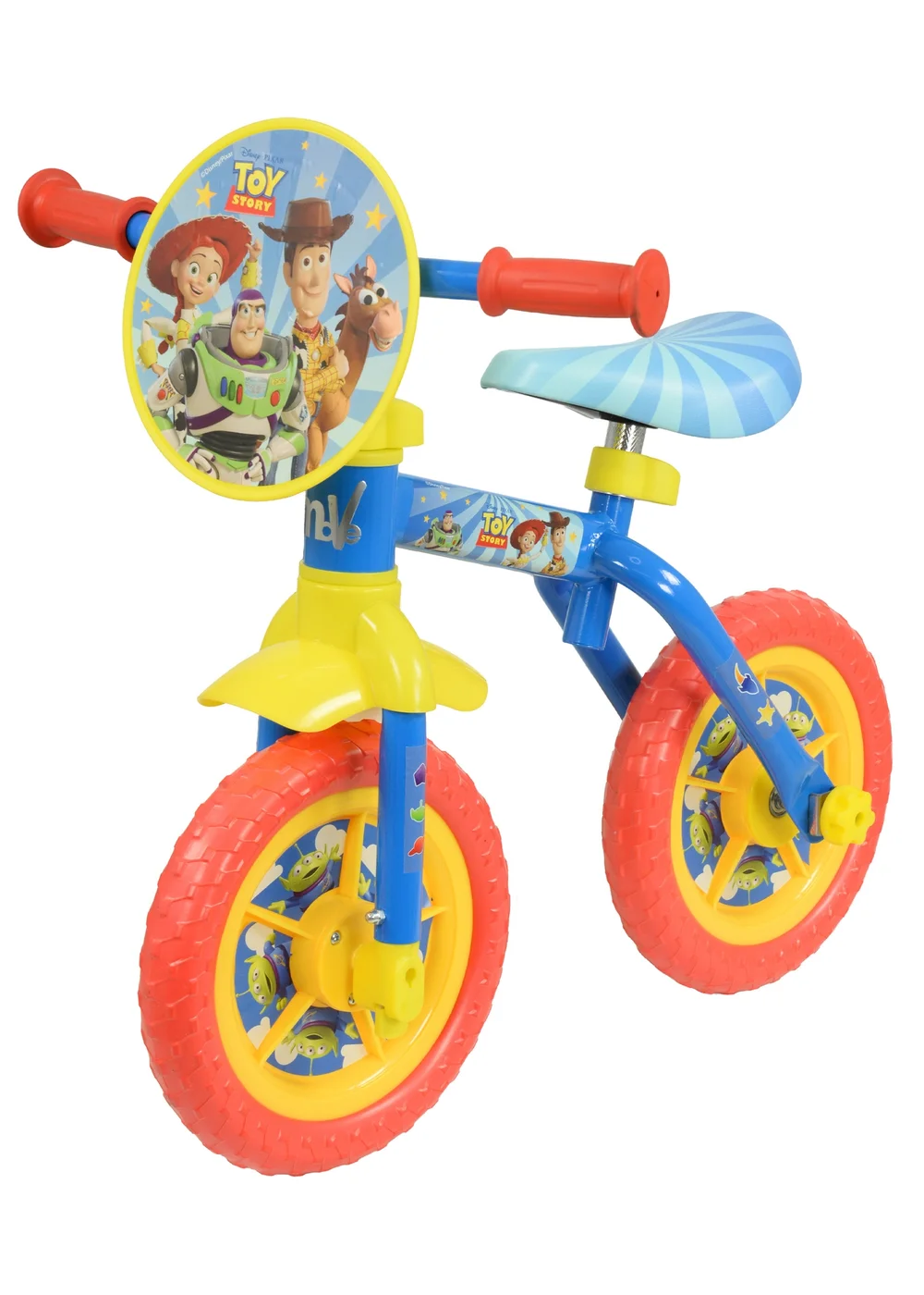 Toy Story Multi Coloured 2in1 10inch Training Bike - One Size Image 2