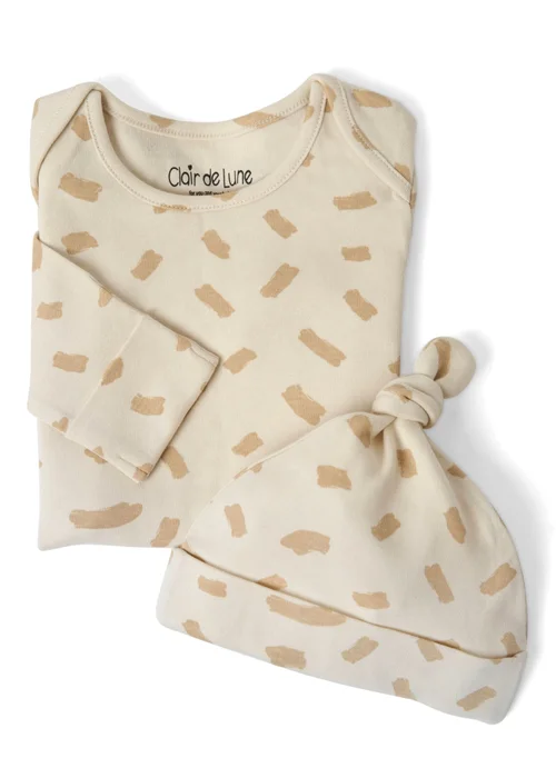 Clair de Lune Organic Dash Romper and Hat Gifting Set - 1-3 Months Image 3