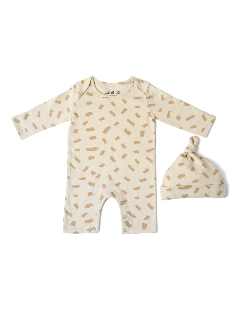 Clair de Lune Organic Dash Romper and Hat Gifting Set - 1-3 Months Image 2