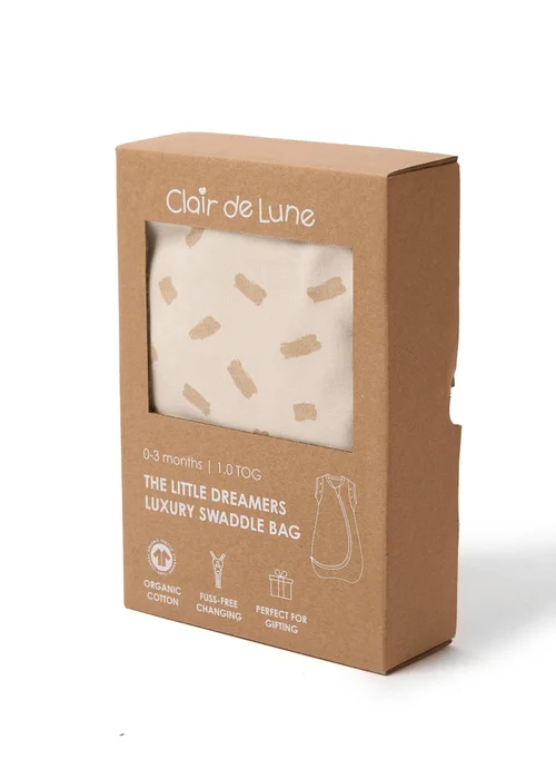 Clair de Lune Organic Cotton Dash Swaddle Bag - 0-3 months Image 5