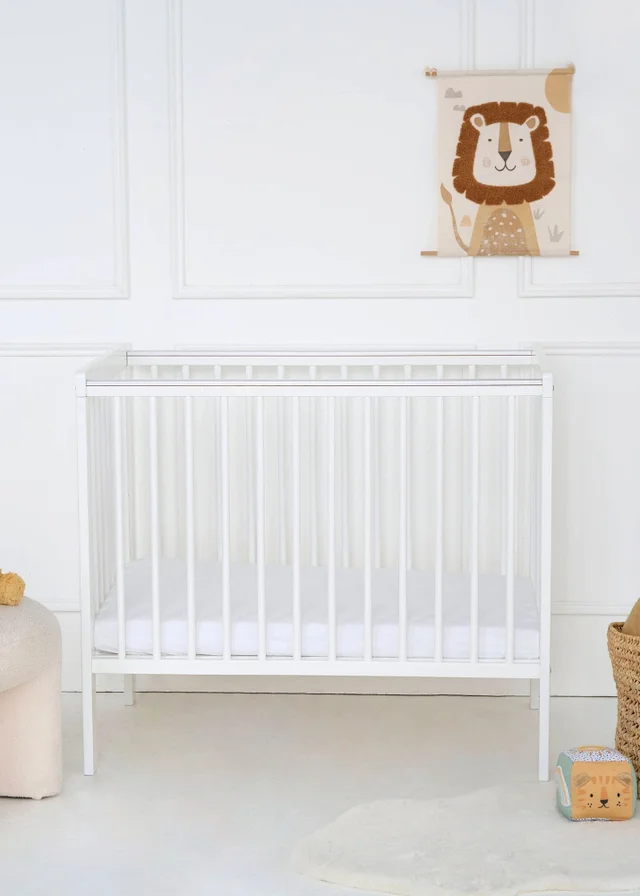 East Coast White Space Saver Cot with Mattress