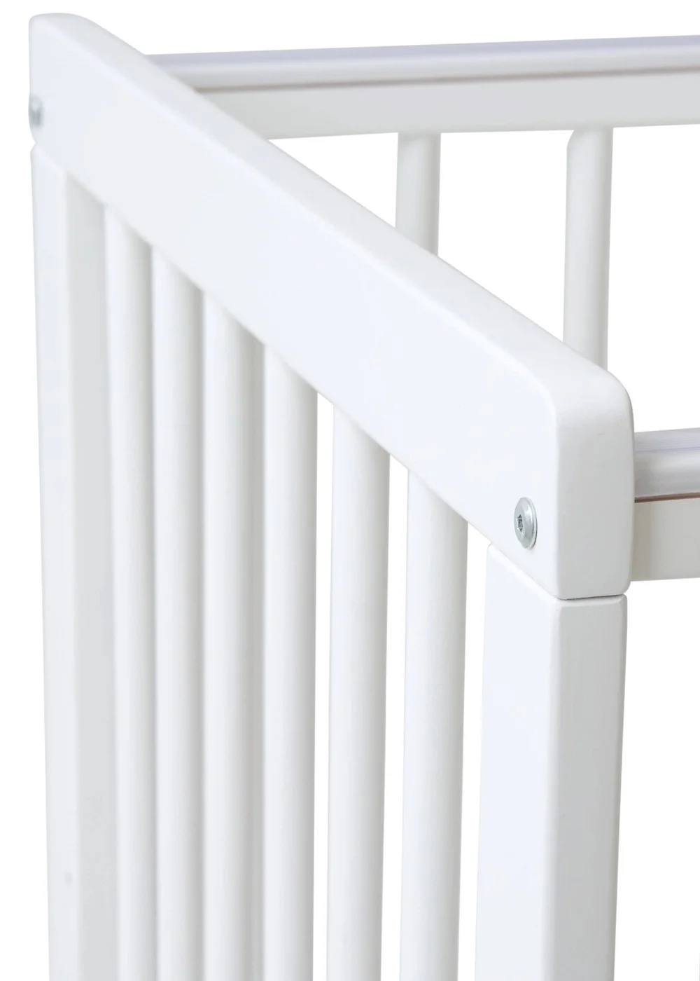 East Coast White Space Saver Cot with Mattress - One Size Image 3