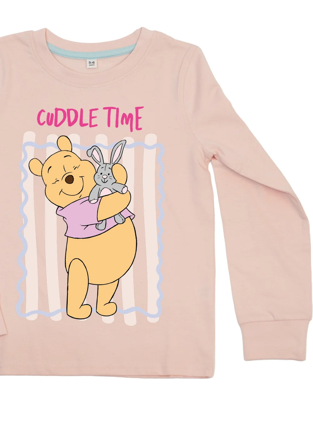 Ada & Ted Disney Winnie The Pooh Cuddle Time Girls Pink Graphic Pyjamas (3-8 Years) - 7-8 Yrs Image 2