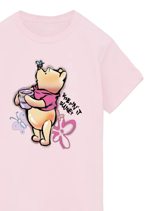 Ada & Ted Disney Winnie The Pooh Keeping It Sweet Girls Pink Graphic T-Shirt (3-13 Years) - 12-13 yrs Image 2