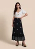 Urban Bliss Tirered Maxi Skirt Black Pattern - 14 Image 2