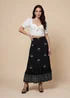 Urban Bliss Tirered Maxi Skirt Black Pattern - 14 Image 1