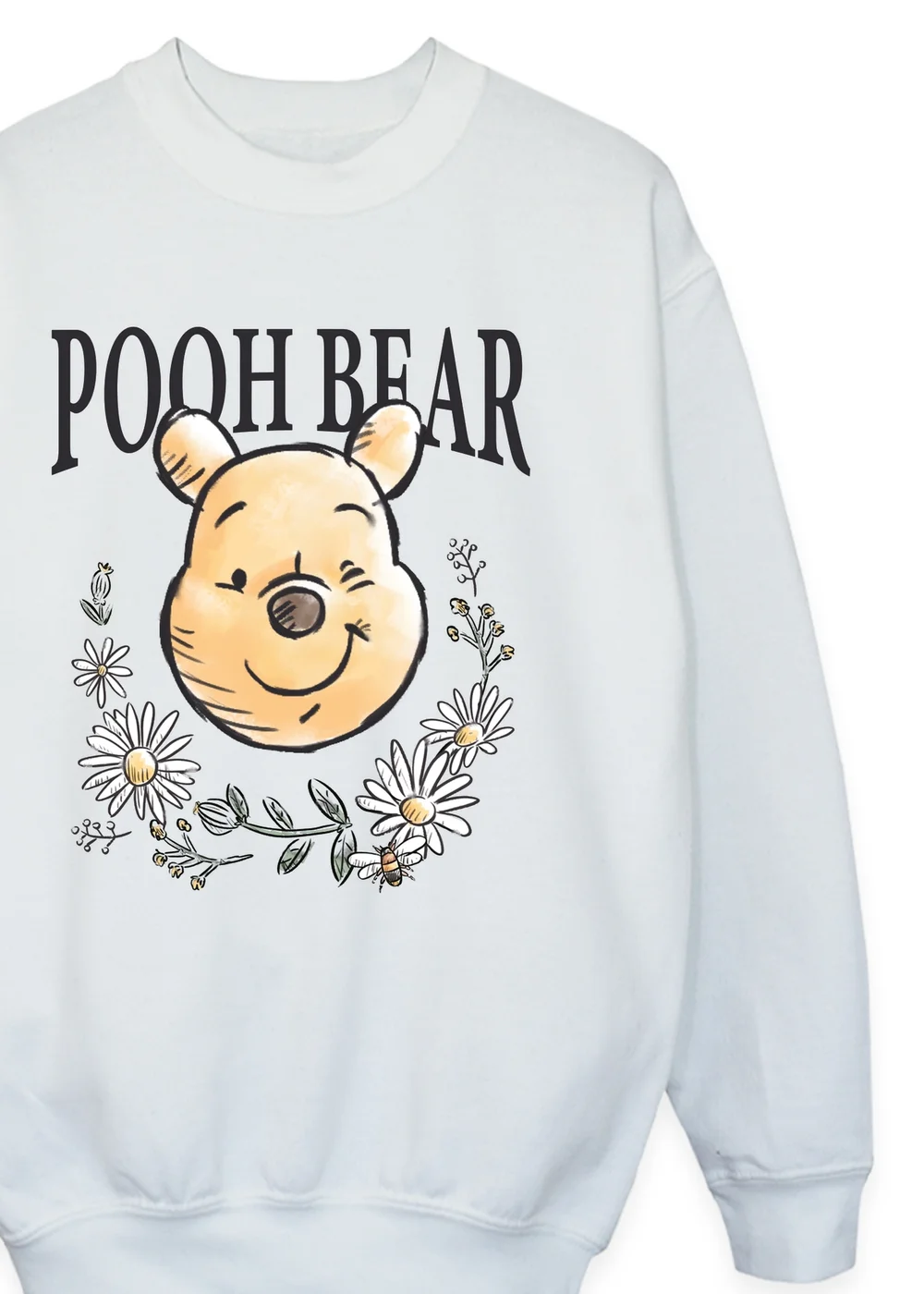 Ada & Ted Disney Winnie The Pooh Bear Girls White Graphic Sweatshirt (3-13 Years) - 7-8 Yrs Image 2