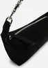 Where's That From Caramel Black Suede Finish Sling Handbag With Adjustable Shoulder Strap - One Size Image 4