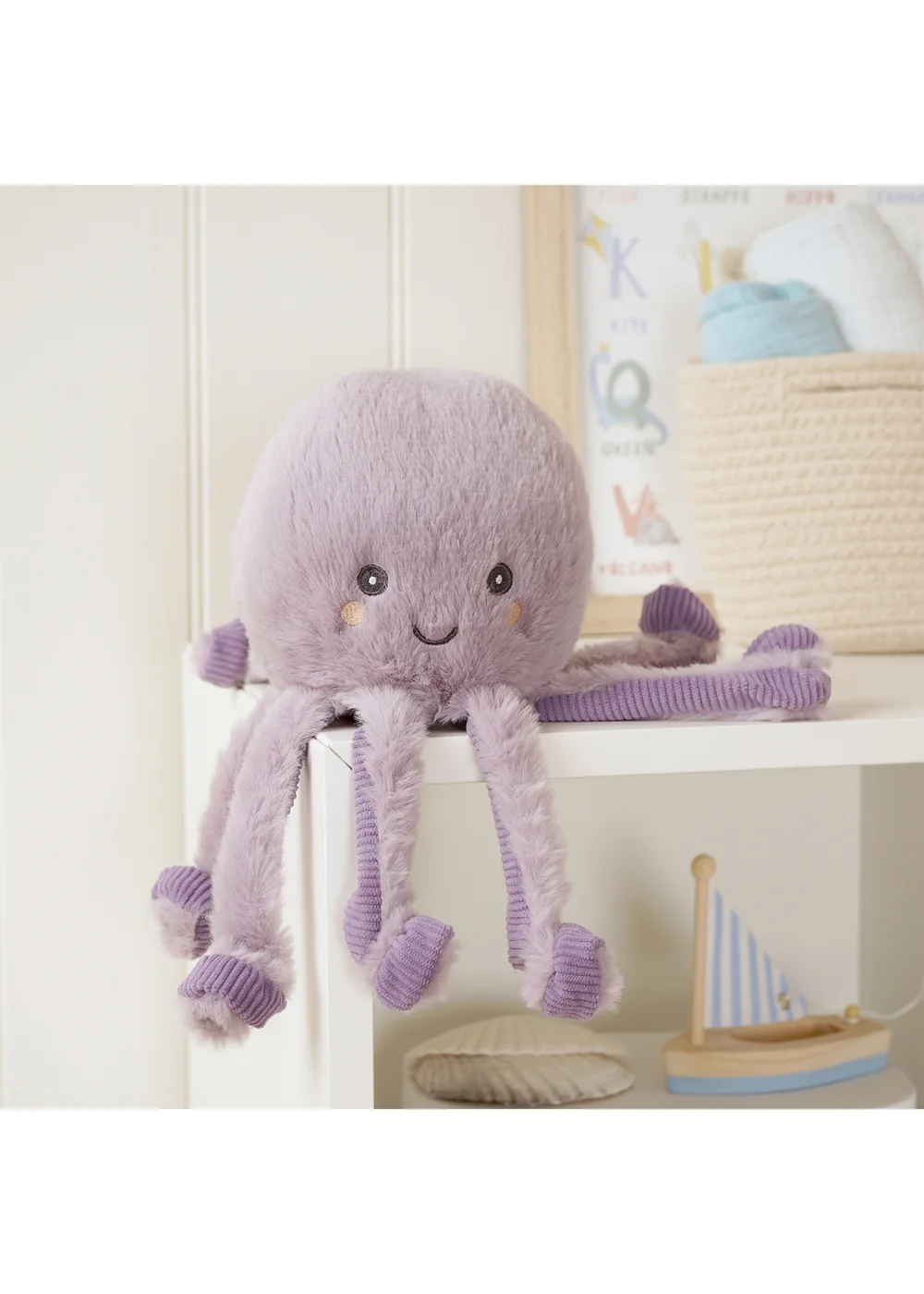 Softies Otto The Plush Lilac Octopus - 30cm Image 1