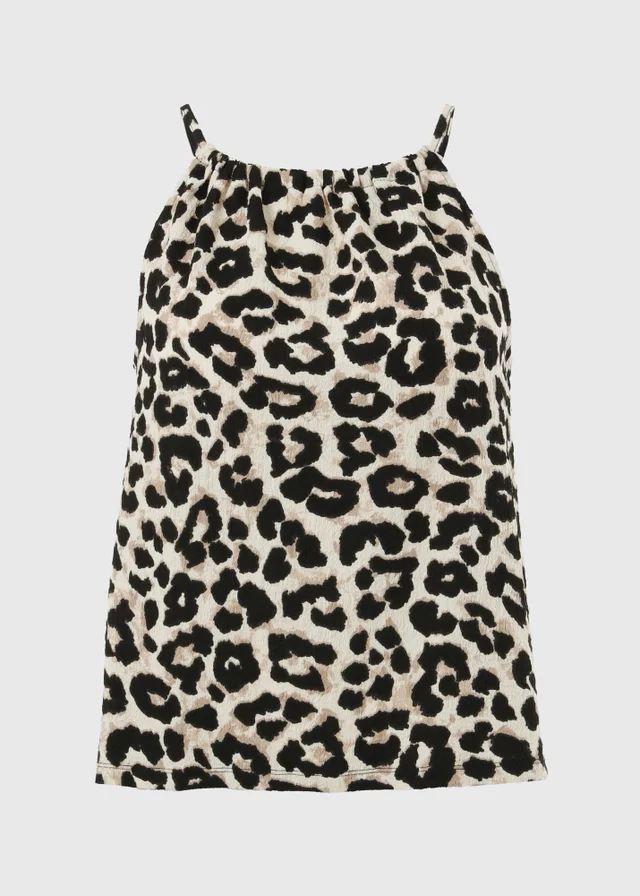 Brown Animal Co Ord Cami Top