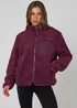 Urban Bliss Fleece Jacket Burgandy - 16 Image 2