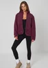 Urban Bliss Fleece Jacket Burgandy - 16 Image 3