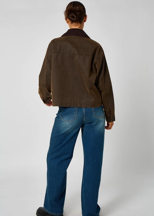 Urban Bliss Wax Barn Jacket Chocolate