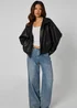 Urban Bliss Pu Oversized Jacket Black - 10 Image 1