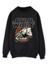Spiral Galaxy Star Wars Millenium Falcon Black Graphic Sweatshirt - 5XL Image 1