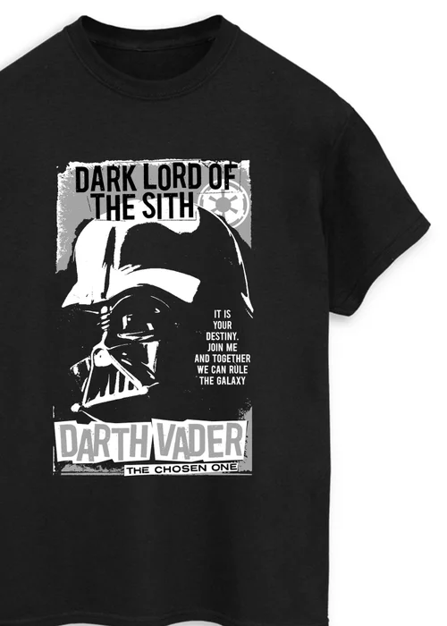 Spiral Galaxy Star Wars Dark Lord Black Graphic T-Shirt - 2XL Image 2