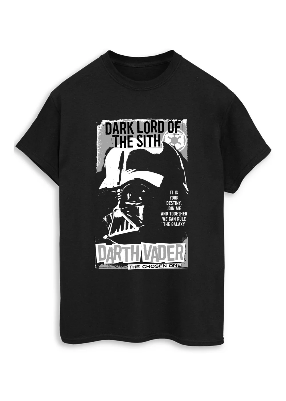 Spiral Galaxy Star Wars Dark Lord Black Graphic T-Shirt - 2XL Image 1