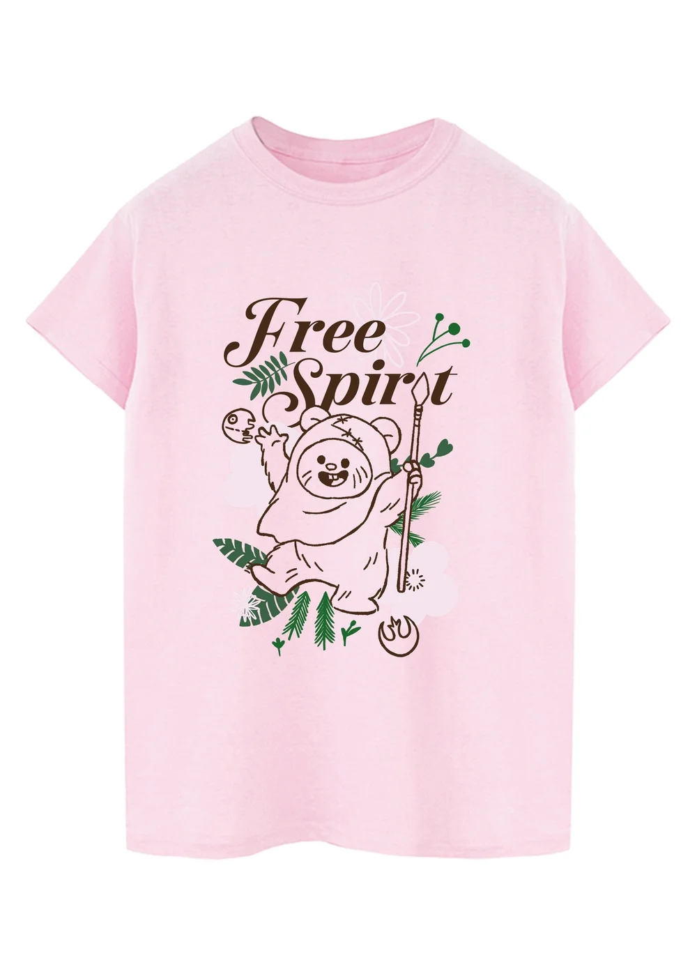 Spiral Galaxy Star Wars Free Spirit Pink Graphic Boyfriend Fit T-Shirt - 3XL Image 1