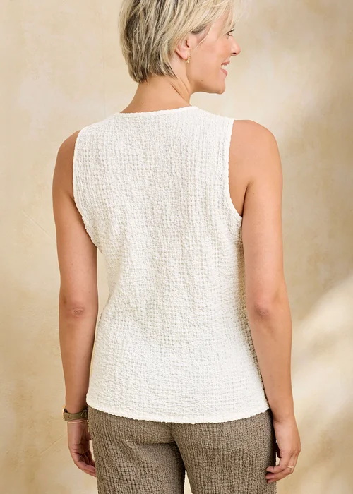 Cotton Traders Cloud Grey Textured Jersey Vest - 18 Image 4