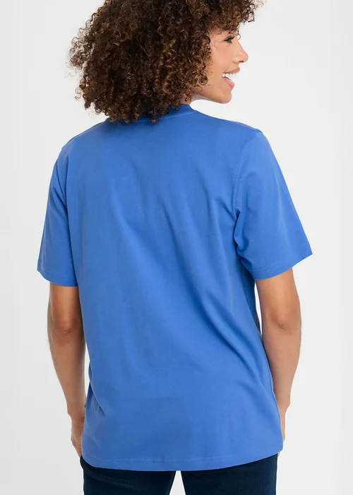 Cotton Traders French Blue Grandad T-Shirt - 5XL Image 4