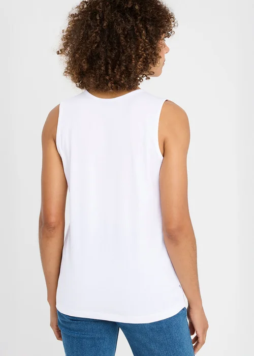Cotton Traders White Vest Top - XS Image 3