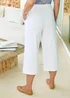 Cotton Traders White Wide Leg Crop Pull On Jeans - 20 Image 1