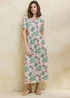 Cotton Traders Ivory Printed Jersey Maxi Dress - 12 Image 1