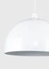 ValueLights Curva White Pendant With Grey Interior - One Size Image 2