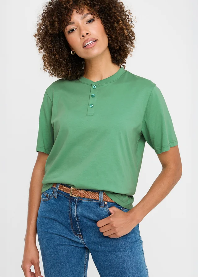 Cotton Traders Apple Grandad T-Shirt