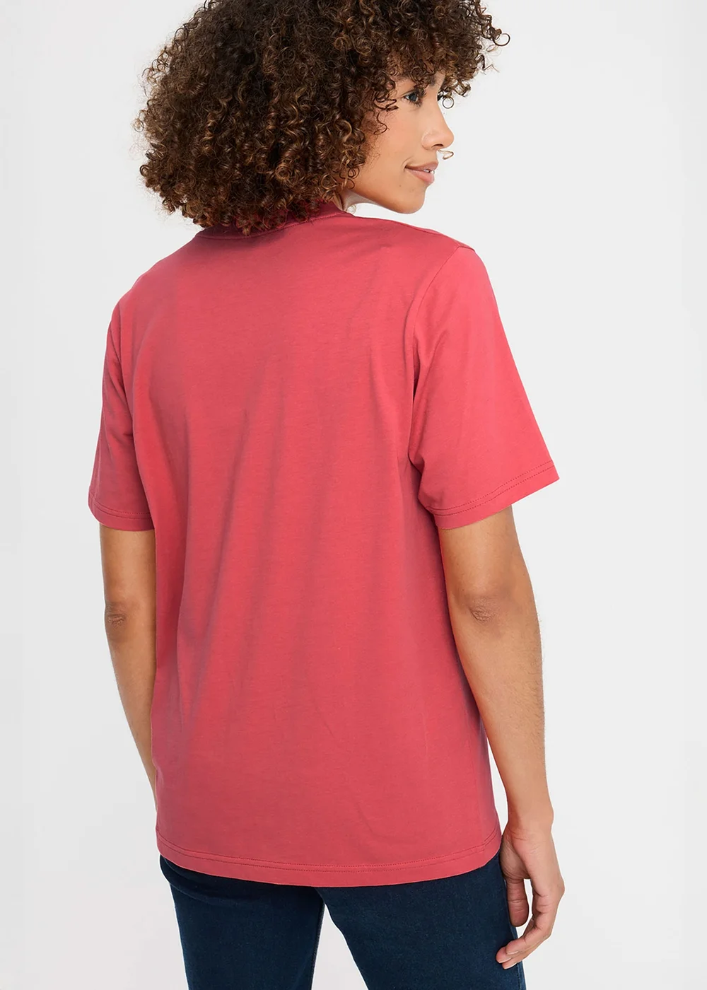 Cotton Traders Deep Coral Grandad T-Shirt - M Image 4