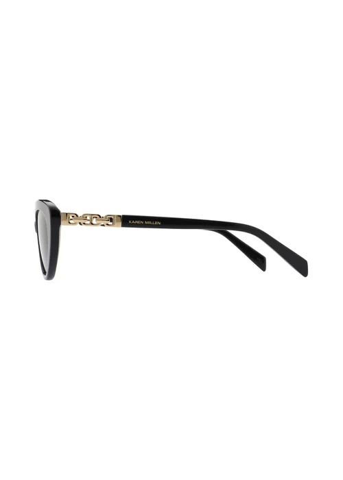 Karen Millen Artemis Black Sunglasses - One Size Image 3