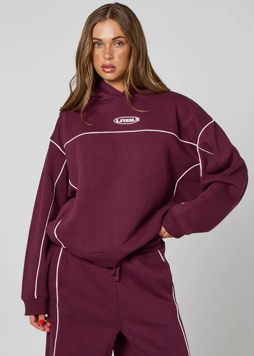 Urban Bliss Burgundy Piped Jogger - 16 Image 2