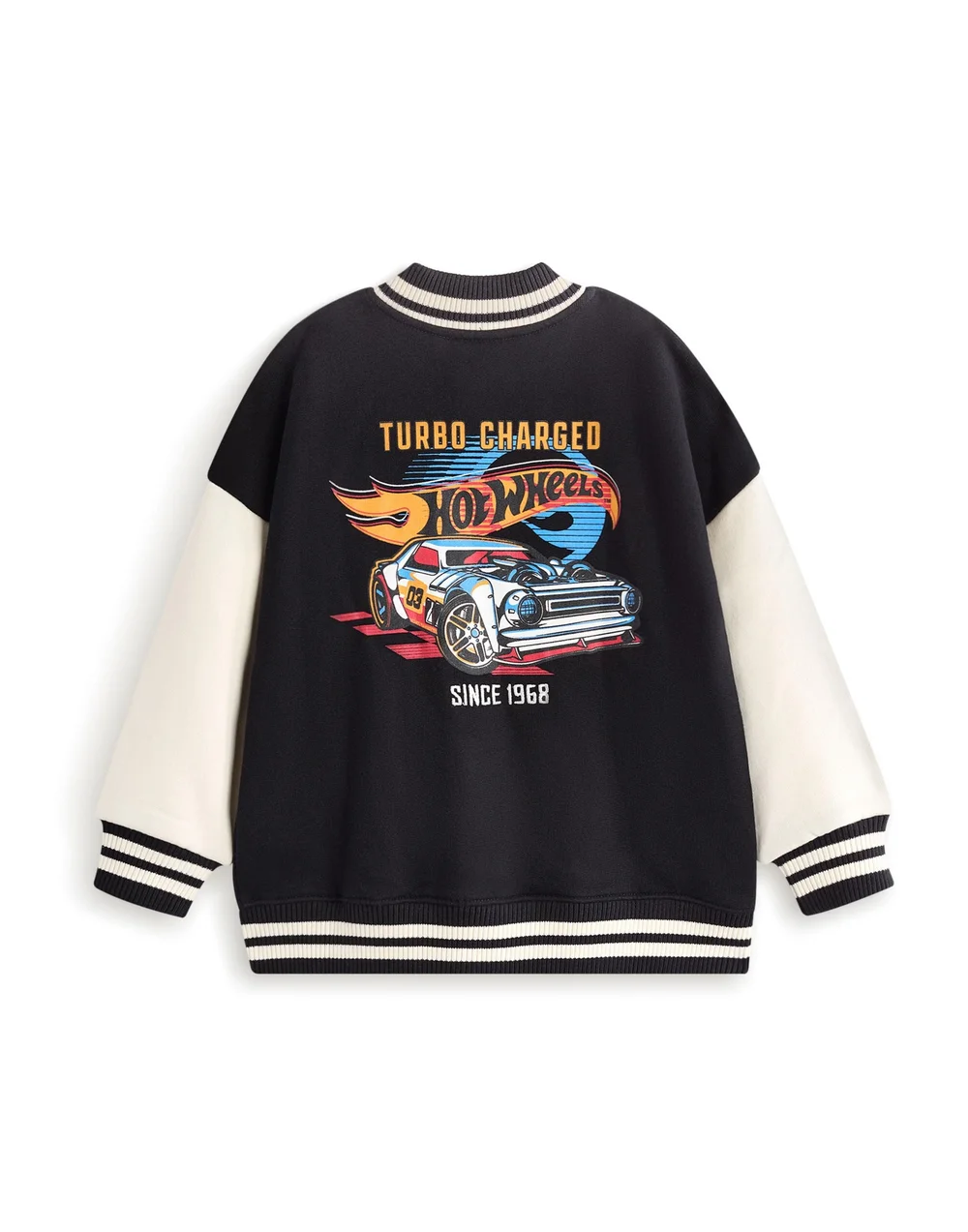 Vanilla Underground Hot Wheels Boys Black Turbo Charged Varsity Jacket (3-12 Years) - 8-9 yrs Image 5
