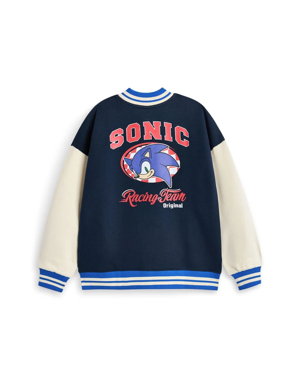 Vanilla Underground Sonic The Hedgehog Boys Blue Racing Team Varsity Jacket (4-12 Years) - 9-10 Yrs Image 2