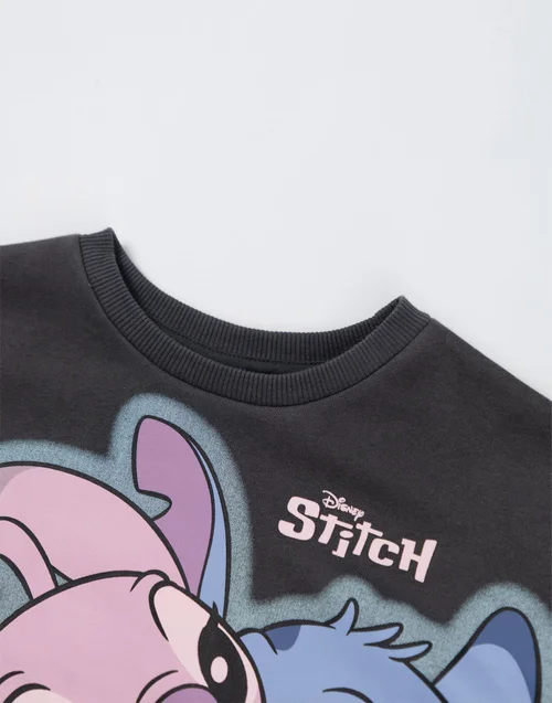 Vanilla Underground Disney Girls Grey Stitch Sweatshirt & Joggers Set (5-14 Years) - 6-7 Yrs Image 4