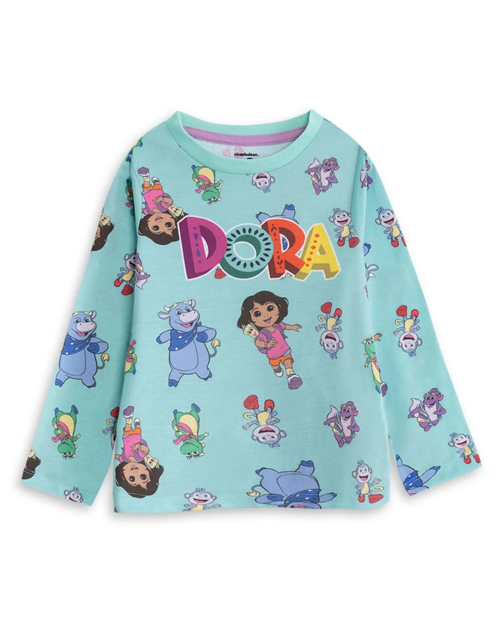 Vanilla Underground Dora Unisex Kids Multicoloured Character Multi-Pack Of 2 Long Sleeve & Leg Pyjama Set (2-7 Years) - 6-7 Yrs Image 4