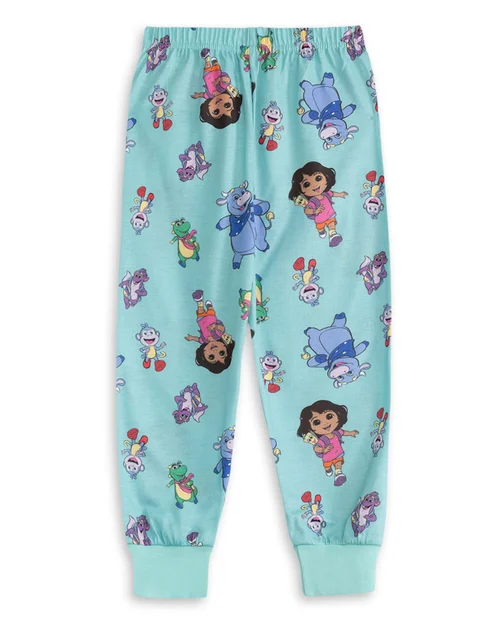 Vanilla Underground Dora Unisex Kids Multicoloured Character Multi-Pack Of 2 Long Sleeve & Leg Pyjama Set (2-7 Years) - 6-7 Yrs Image 5