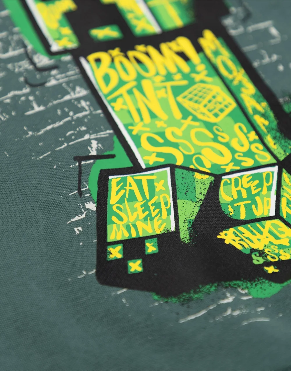 Vanilla Underground Minecraft Boys Green Creeper Sweatshirt & Joggers Set (5-14 Years) - 13-14 Yrs Image 5
