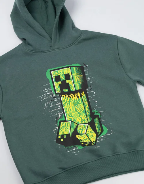 Vanilla Underground Minecraft Boys Green Creeper Sweatshirt & Joggers Set (5-14 Years) - 13-14 Yrs Image 3