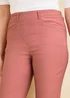 Cotton Traders Blush Super Stretchy Pull On Slim Leg Trousers - 12/L27 Image 2