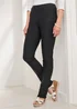 Cotton Traders Charcoal Grey Super Stretchy Pull On Slim Leg Trousers - 22/L29 Image 2