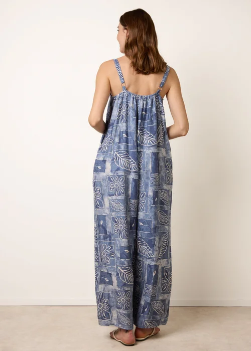 Blue Vanilla Blue Floral Printed Oversized Jumpsuit - M/L Image 4
